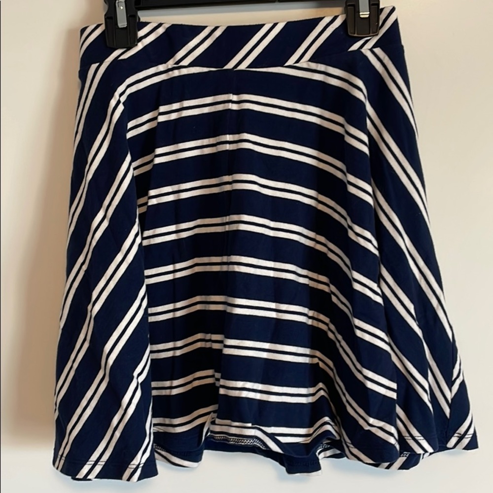 Navy and White striped skirt